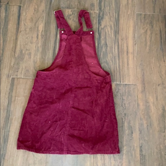 Maroon Overall Dress - Picture 2 of 2